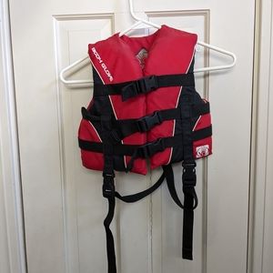 Body Glove ski life vest, 30-50 lb EUC